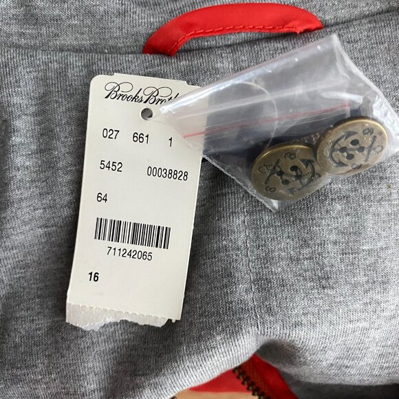 Brooks Brothers Quilted Vest Jacket Size 16 Red Full Zip Flawed NWT CJ-1744 - Picture 10 of 14